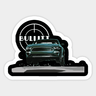 bullitt Mustang GT 5.0L V8 Classic steve mcqueen Muscle Car jump san francisco Sticker